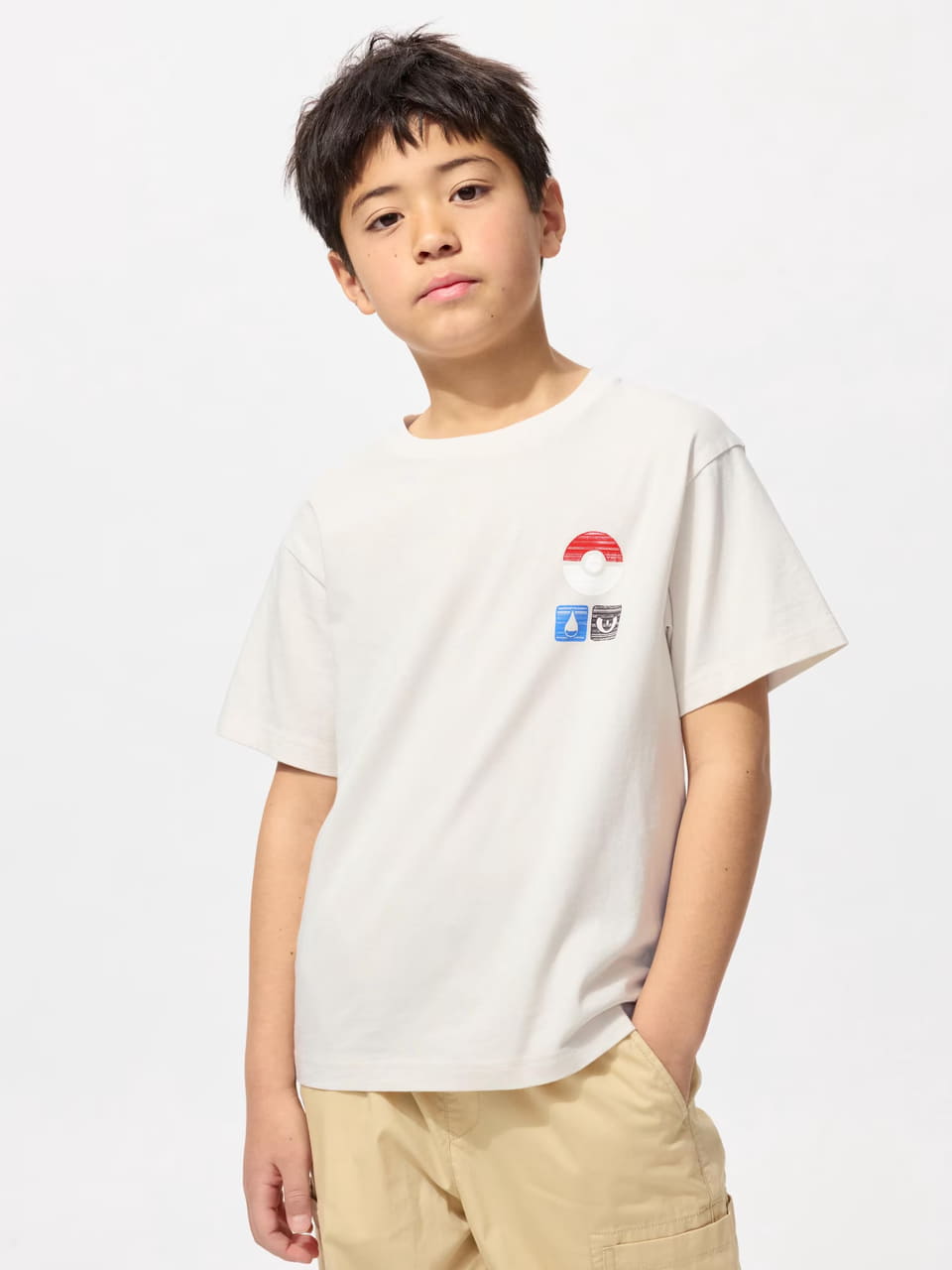 UNIQLO Kids UT POKEMON SKETCH (Color: Beige - Talla 130cm)