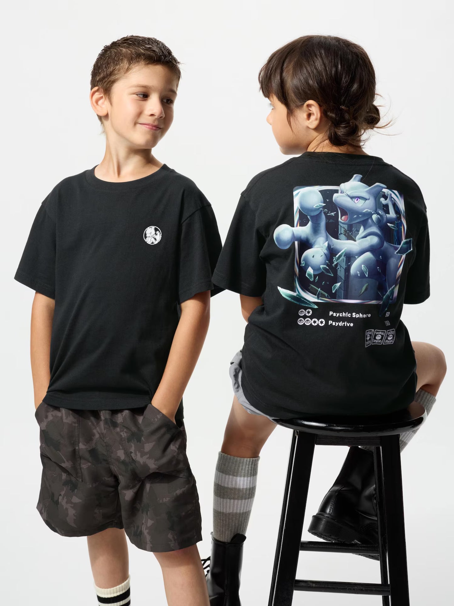 UNIQLO Kids UT POKEMON SKETCH (Color: Black - Talla 140cm)