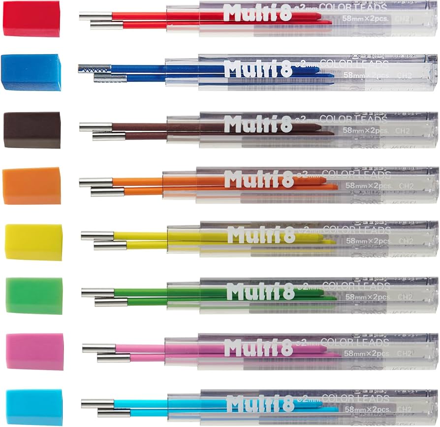 PENTEL Art Multi 8 Multicolor Pencil (incluye refill de 8 colores)