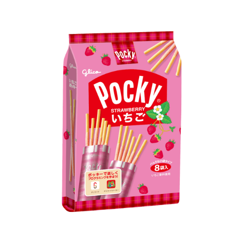 GLICO Pocky Strawberry Variety Pack (8 bolsas individuales)