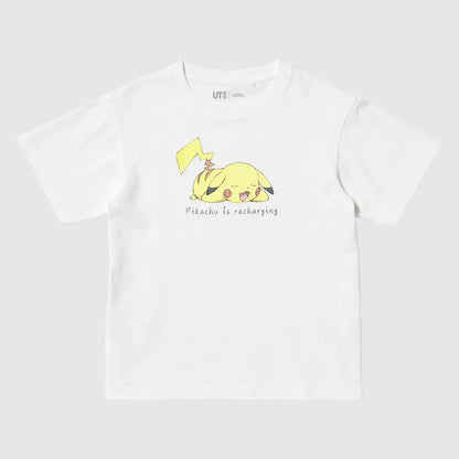 UNIQLO Kids UT POKEMON SKETCH PIKACHU (Color: White - Talla 130cm)