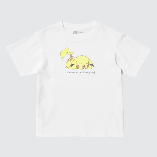 UNIQLO Kids UT POKEMON SKETCH PIKACHU (Color: White - Talla 130cm)