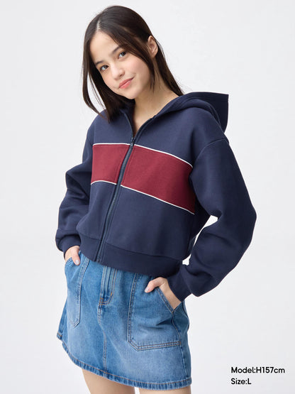 GU BABY WEIGHT AT FULL ZIP PARKA Red &Blue (M)