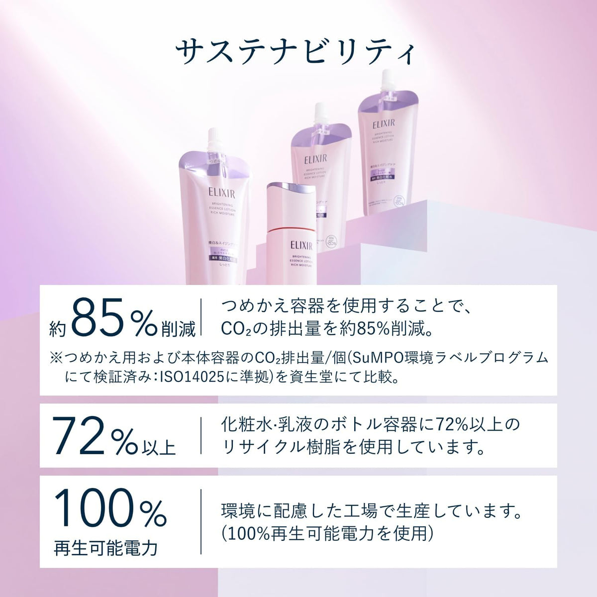 ELIXIR Brightening Essence Lotion - Rich Moisture (170ml)
