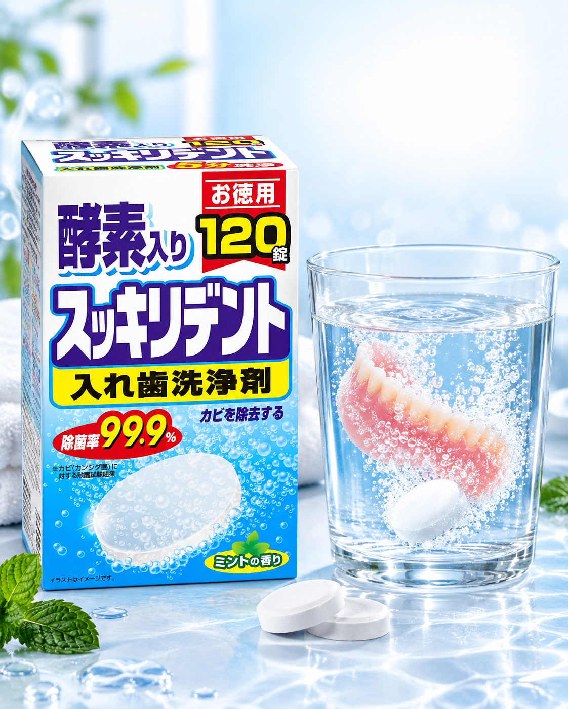 LION Chemical Sukkiri Dent (20 tiras de 6 pastillas, caja completa)