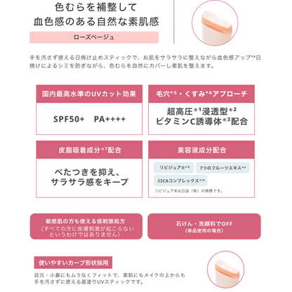UNLABEL LAB UV Stick Vitamin C Rose Beige SPF50+ PA++++ (20gr)