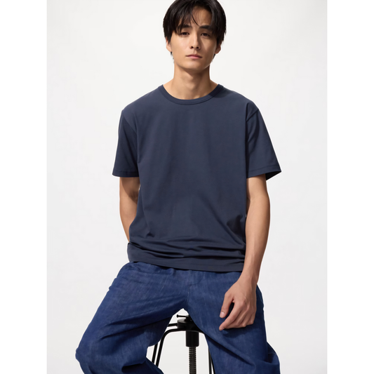 UNIQLO AIRism Cotton Crew Neck T (M - XL)