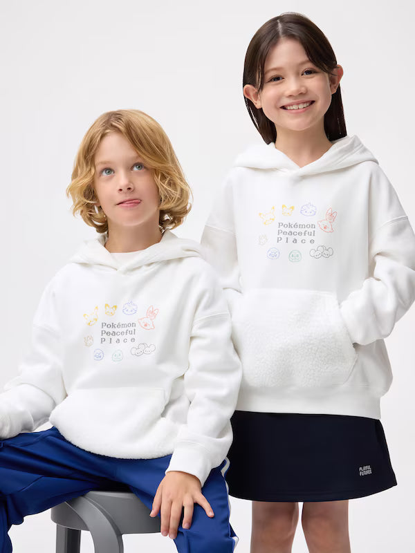 GU Sudadera con capucha POKE PEACE  (Color: Amarillo - 140cm)