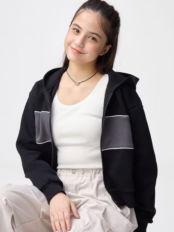 GU BABY WEIGHT AT FULL ZIP PARKA JR Black (M)