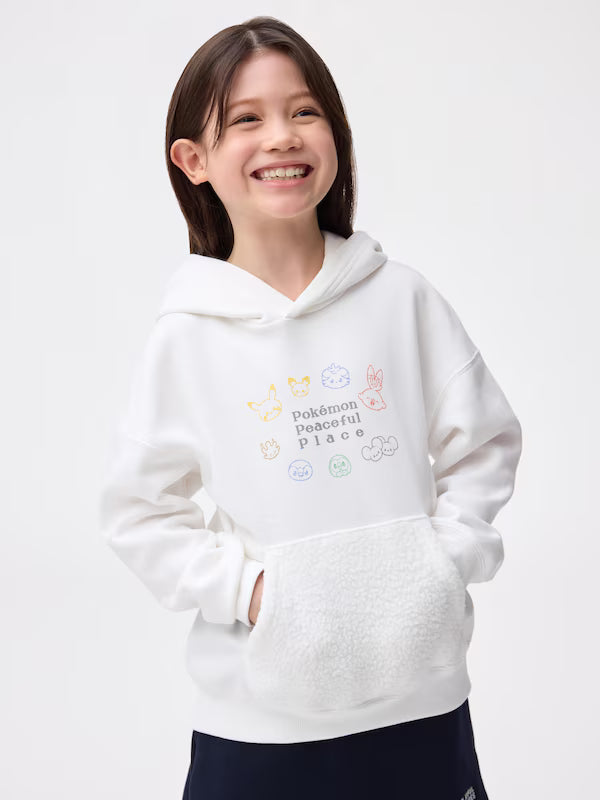 GU Sudadera con capucha POKE PEACE  (Color: Amarillo - 140cm)