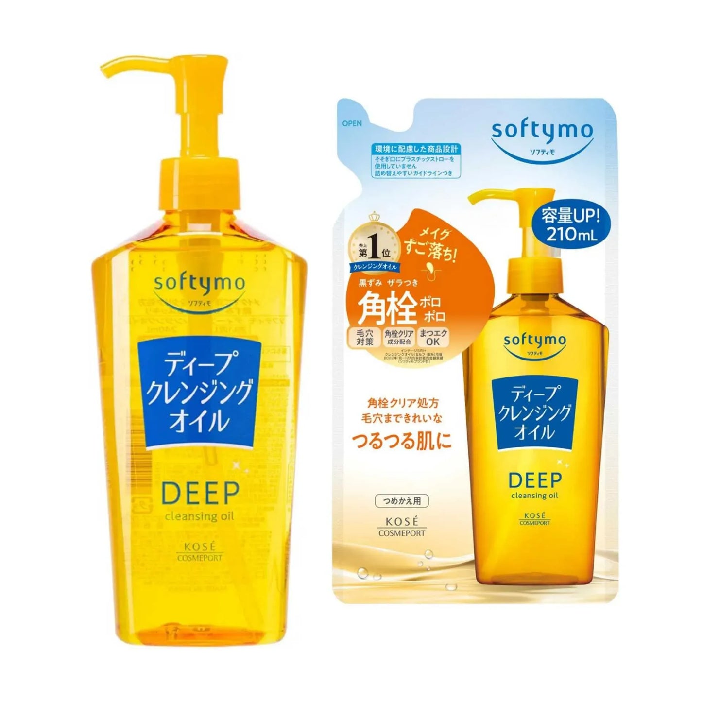 KOSE Cosmeport Softymo Deep Cleansing Oil - Envase + Refill