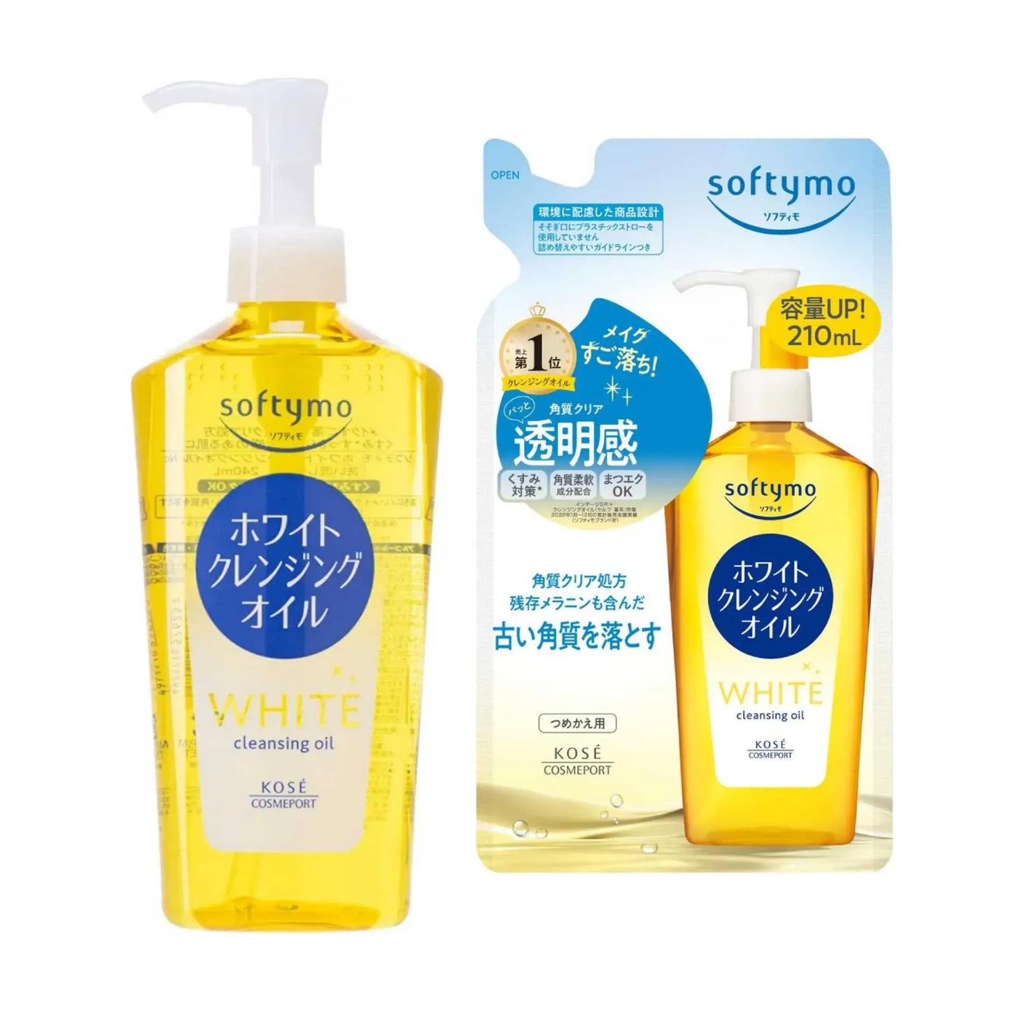 KOSE Cosmeport Softymo White Cleansing Oil - Envase + Refill