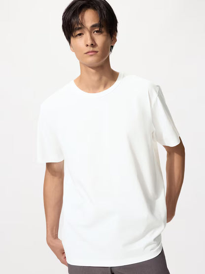 UNIQLO AIRism Cotton Crew Neck T (M - XL)