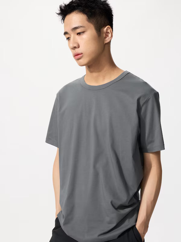 UNIQLO AIRism Cotton Crew Neck T (M - XL)