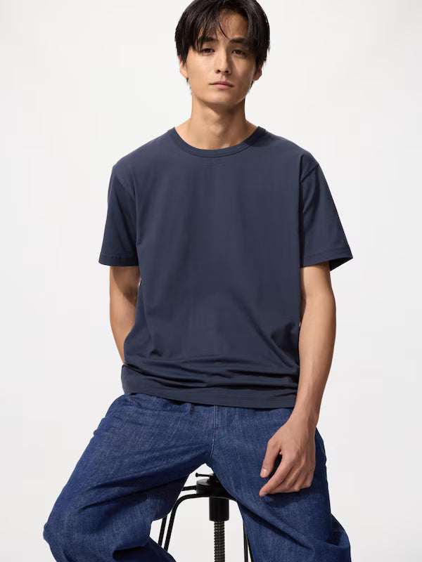 UNIQLO AIRism Cotton Crew Neck T (M - XL)