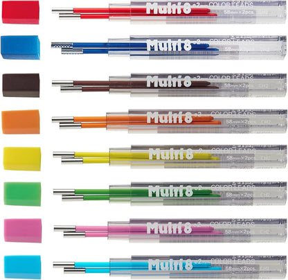 PENTEL Art Multi 8 Multicolor Pencil (incluye refill de 8 colores)
