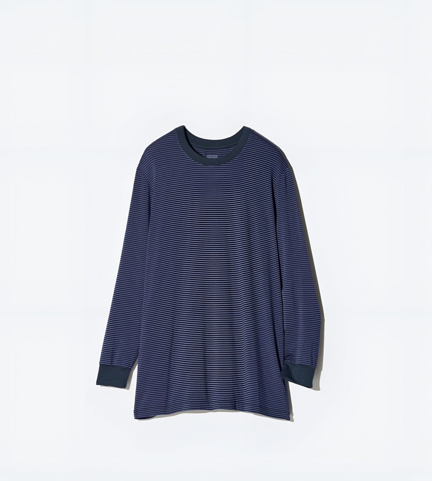 UNIQLO HEATTECH Crew Neck Long T-Shirt / Stripe (L)